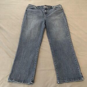 Buffalo David Bitton Alyssa Straight Wide Leg  Jeans Womens 16 Blue High Rise